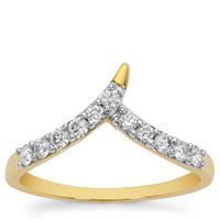Flawless Diamonds Ring in 9K Gold 0.34ct
