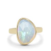 Ethiopian Opal Ring in Gold Plated Sterling Silver 1.95cts