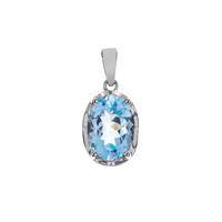 Sky Blue Topaz Pendant  in Sterling Silver 7.10cts