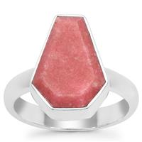 Thulite Ring in Sterling Silver 5.89cts