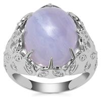 Blue Lace Agate Ring in Sterling Silver 8.40ct