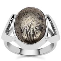 Feather Pyrite Ring in Sterling Silver 11.50cts