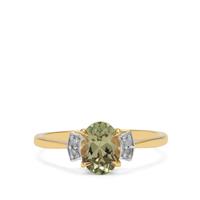 Csarite® Ring with Diamond in 9K Gold 1.35cts
