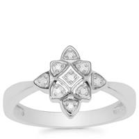Diamonds Ring in Sterling Silver 0.06ct