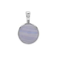 Blue Lace Agate Pendant in Sterling Silver 9cts