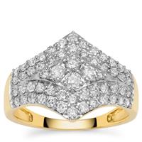 Argyle Diamonds Ring in 9K Gold 1cts