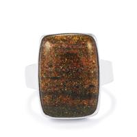 Andamooka Opal Ring in Sterling Silver 9cts