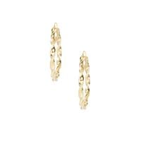 9K Gold Grecian Twist Creole Earrings 3.30g