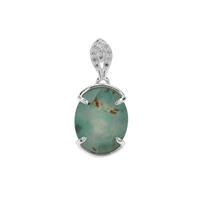 Gem-Jelly™ Aquaprase™ Pendant with White Zircon in Sterling Silver 4.10cts