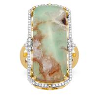 Aquaprase™ Ring with Diamond in 18K Gold 19.30cts 