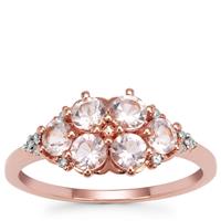 Cherry Blossom™ Morganite Ring with Diamond in 9K Rose Gold 0.97ct
