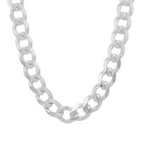 18" Sterling Silver Classico Diamond Cut Curb Chain 15.17g