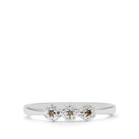 Champagne Diamonds Ring in Sterling Silver 