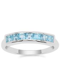 Swiss Blue Topaz Ring in Sterling Silver 0.97ct