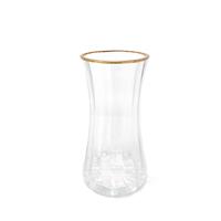Short Clear Glass Vase 