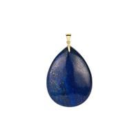 Lapis Lazuli Pendant in Gold Tone Sterling Silver 80.90cts