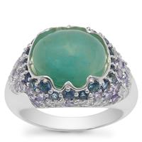 Aquaprase™ Ring with Multi Colour Gemstone in Sterling Silver 6.80cts