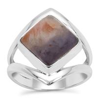 Iolite Sunstone Ring in Sterling Silver 5cts