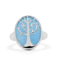 Blue Chalcedony Ring in Sterling Silver 8.35cts