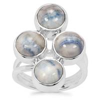 Blue Dolomite Ring in Sterling Silver 10cts