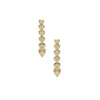 Natural Yellow Diamonds Earrings in 9K Gold 0.55ct