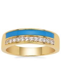 Ratanakiri Zircon Ring in Gold Plated Sterling Silver 0.25ct