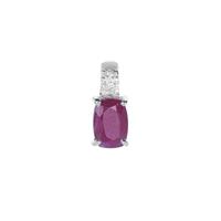 Luc Yen Ruby Pendant with White Zircon in Sterling Silver 1.30cts