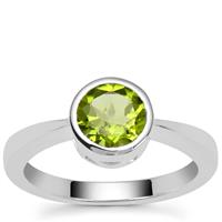 Red Dragon Peridot Ring in Sterling Silver 1.30cts