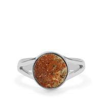 Drusy Vanadinite Ring in Sterling Silver 5.75cts