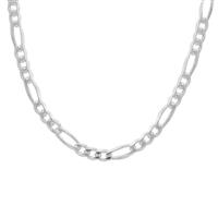 18" Sterling Silver Couture Diamond Cut Figaro Chain 2.71g