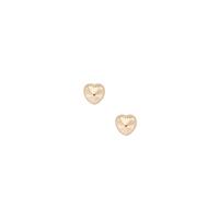 9K Gold Diamond Cut Heart Earrings 0.30g