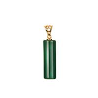 Malachite Pendant  in Gold Flash Sterling Silver  23.70cts