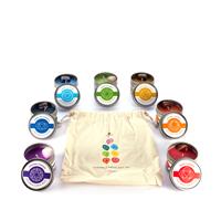 Gem Auras Chakra Candle Gift Set with Genuine Tumbled Gemstones ATGW 420cts