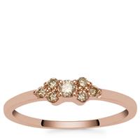 Champagne Argyle Diamonds Ring in 9K Rose Gold 0.21ct
