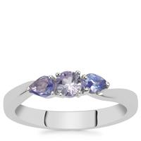 Tanzanite Ring in Sterling Silver 0.55ct