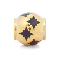 Blue Stars Kama Bead Charms in Gold Plated Sterling Silver