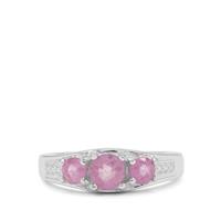 Ilakaka Hot Pink Sapphire Ring in Sterling Silver 1.45cts