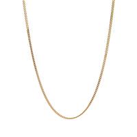 22" Gold Tone Sterling Silver Classico Curb Chain Slider Necklace 2.40g