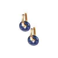 Lapis Lazuli Earrings in Gold Tone Sterling Silver 10cts