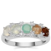 Ombre Aquaprase™ Ring with White Zircon in Sterling Silver 1.30cts