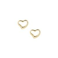 9K Gold Open Heart Earrings 0.76g