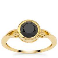 Black Diamond Ring in 9K Gold 1.40cts