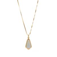 2.50ct Amazonite Gold Tone Sterling Silver  Necklace