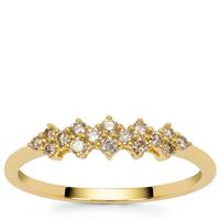 Golden Ivory Diamonds Ring in 9K Gold 0.26ct