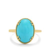 Sleeping Beauty Turquoise Ring in 9K Gold 4.70cts