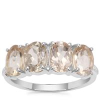 Champagne Danburite Ring in Sterling Silver 3.24cts