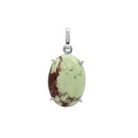 Queensland Chrysoprase Pendant in Sterling Silver 21.50cts