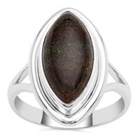 Andamooka Opal Ring in Sterling Silver 3.50cts