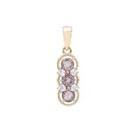 Burmese Pink Spinel Pendant with White Zircon in 9K Gold 1.15cts