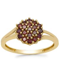 Purple Diamonds Ring in 9K Gold 0.50ct